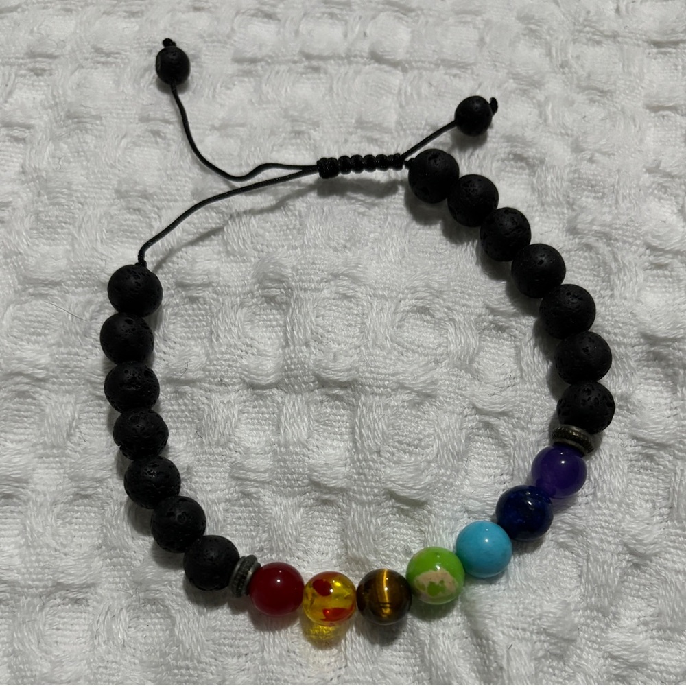 Adjustable Chakra Bead Bracelet